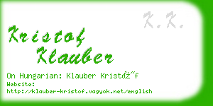 kristof klauber business card